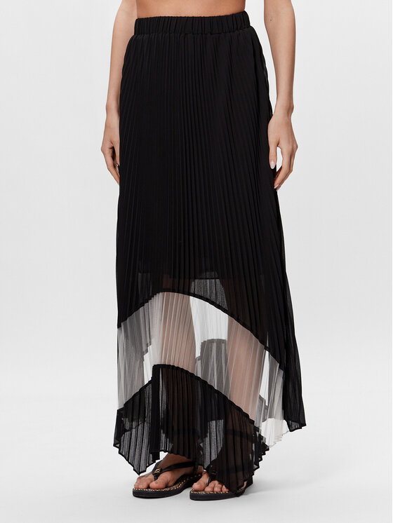 TWINSET TWINSET Fustă plisată 231TT2022 Negru Regular Fit