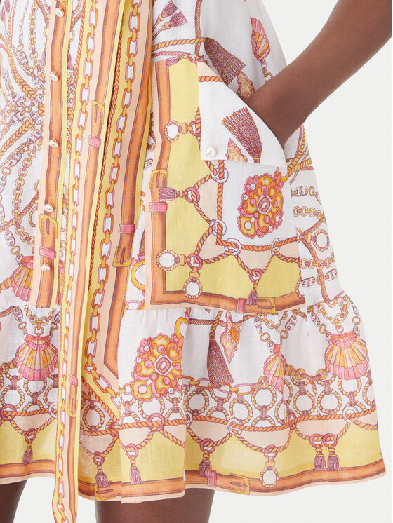 Hale Bob Hale Bob Vestito estivo with linen Aula 61SG670A Giallo Regular Fit