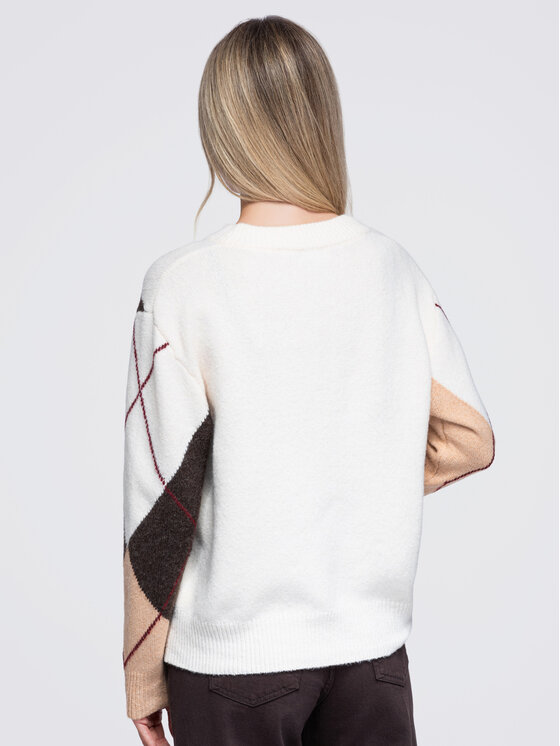 Ombre Ombre Svetr OW-SW-E0038 Béžová Regular Fit