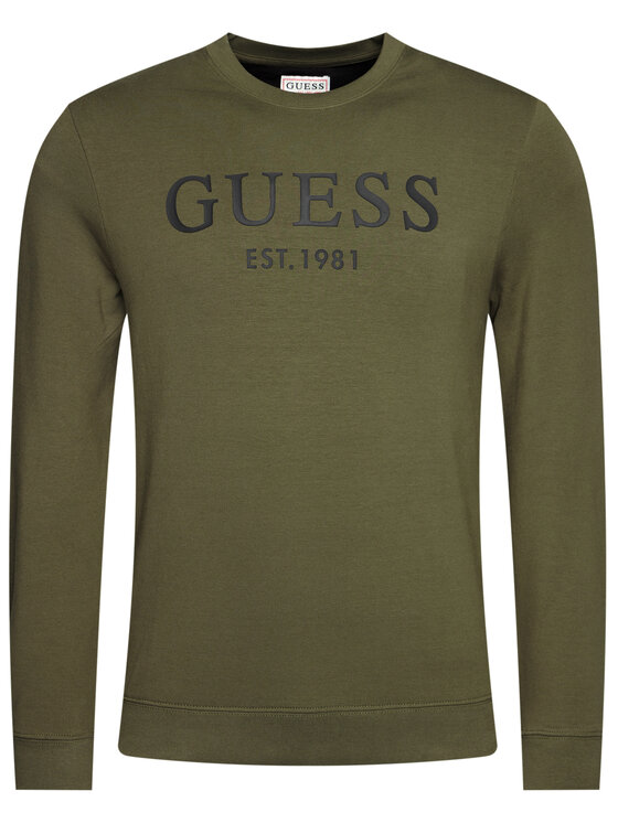 Guess Guess Bluză M1RQ08 K7ON1 Verde Slim Fit
