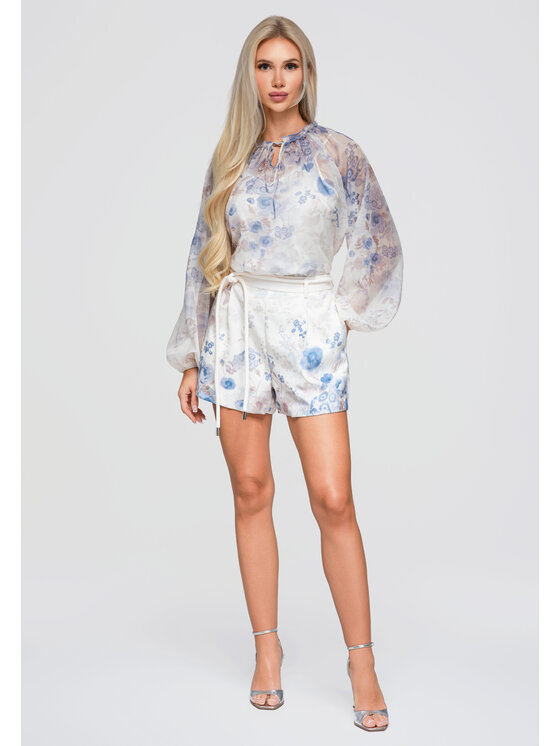 Ombre Ombre Szorty materiałowe OW-ST-E0026 Niebieski Relaxed Fit