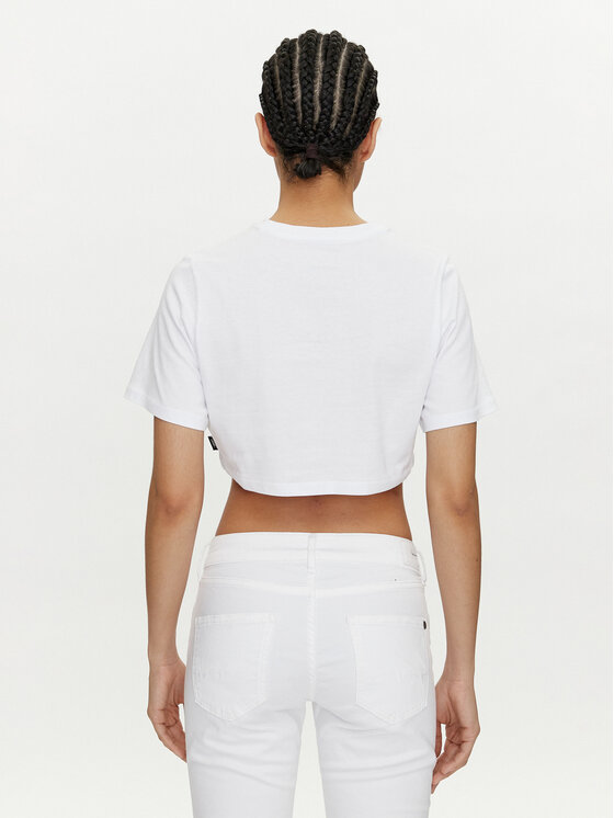 Vans Vans T-Shirt Flying V Crew Crop Ii VN000GFF Biały Regular Fit