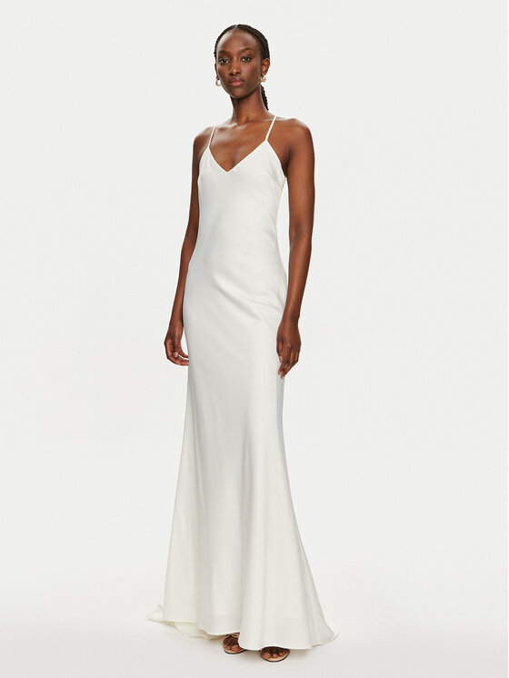 YAS YAS Abendkleid Dottea 26031922 Weiß Slim Fit