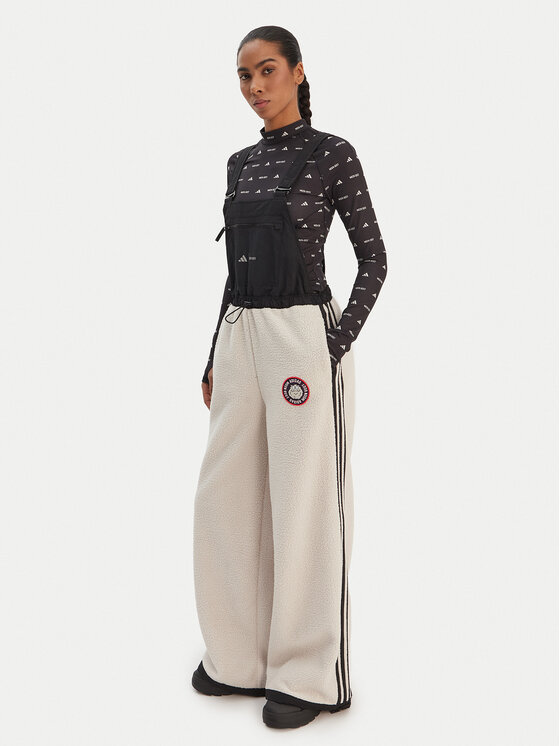 adidas adidas Jeans hlače z naramnicami Moon Boot JM1106 Bež Loose Fit