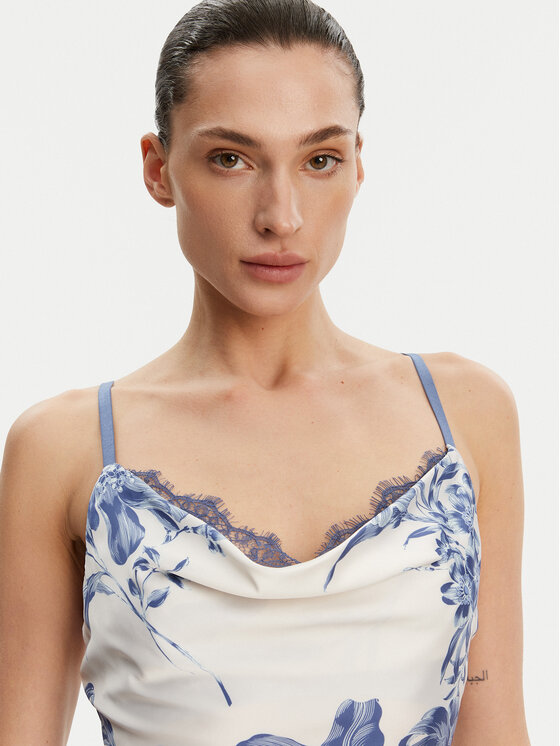 Guess Guess Večerní šaty W5GT10 WF1T2 Écru Slim Fit