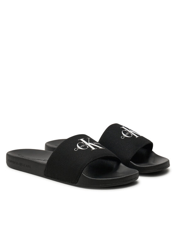 Calvin Klein Jeans Calvin Klein Jeans Şlapi Slide Monogram Wn YW0YW01835 Negru