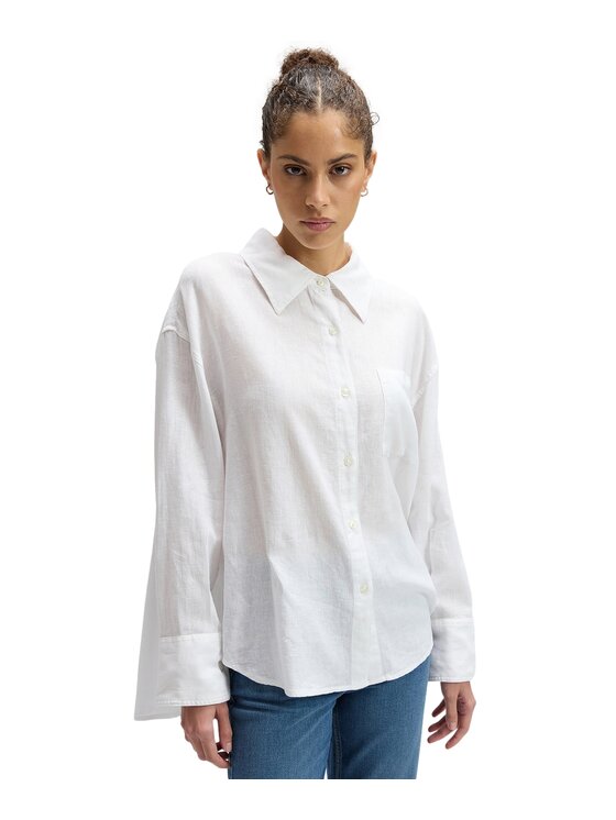 Lee Lee Koszula 112378892 Biały Relaxed Fit