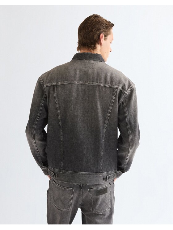 Wrangler Wrangler Kurtka jeansowa ANTI FIT TRUCKER JACKET Szary Regular Fit