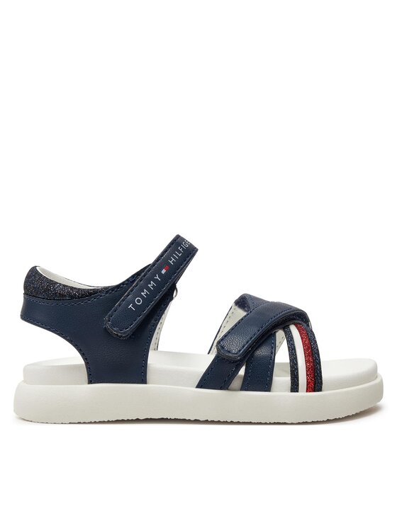 Tommy Hilfiger Sandales Strippes Velcro Sanadal T1A2-33234-0326 S Tumši zils