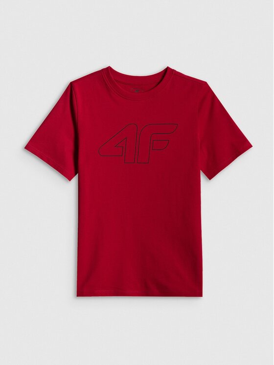4F 4F T-shirt 4FJRSS26TTSHM3599-62S Rosso Regular Fit