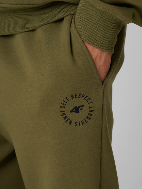 4F 4F Spodnie dresowe CITY FORM Khaki Regular Fit