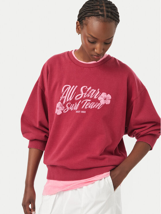 Roxy Roxy Світшот Lineup ERJFT05112 Бордовий Regular Fit