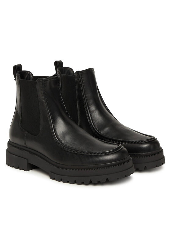 Tommy Hilfiger Tommy Hilfiger Klassische Stiefeletten Th Chunky Dress Casual Chel FM0FM05763 Schwarz