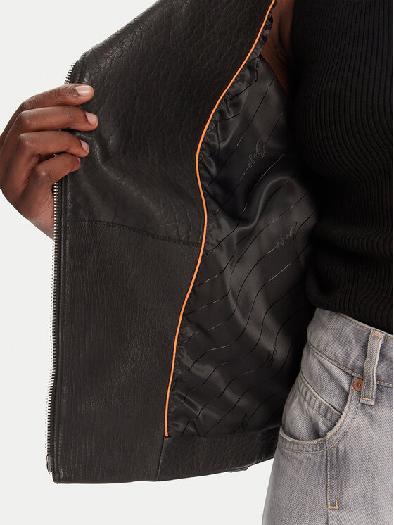BOSS BOSS Giacca di pelle C_Sandy 50541769 Nero Regular Fit
