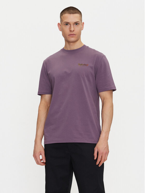Timberland Timberland Póló TB0A6DMA Lila Regular Fit