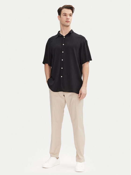 Jack & Jones Jack & Jones Koszula Joshua 12271078 Czarny Relaxed Fit