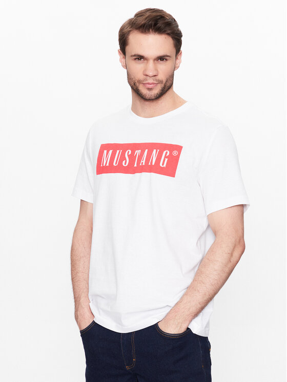 Mustang Mustang T-Shirt Alex 1013223 Biały Regular Fit
