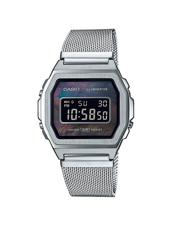 Casio Casio Ρολόι A1000M-1BEF Ασημί