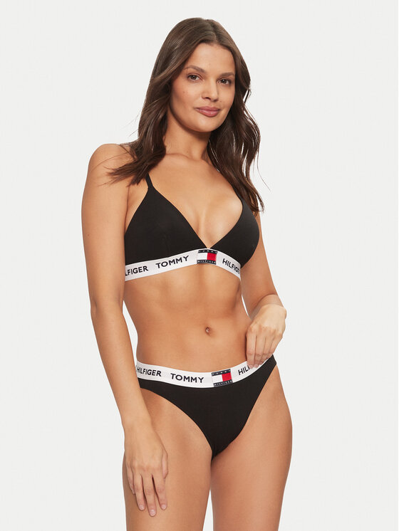 Tommy Hilfiger Tommy Hilfiger Podprsenka Bralette UW0UW05607 Černá
