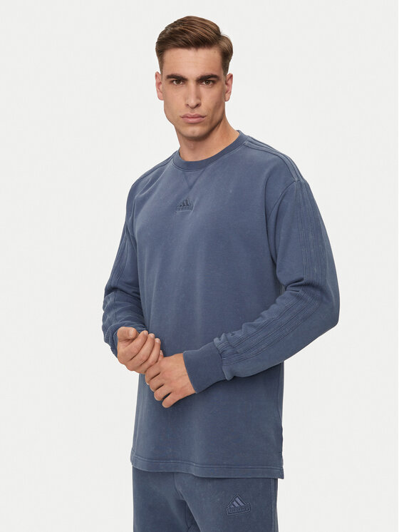 adidas Sweatshirt ALL SZN 3 Stripes IR5256 Blau Regular Fit Modivo