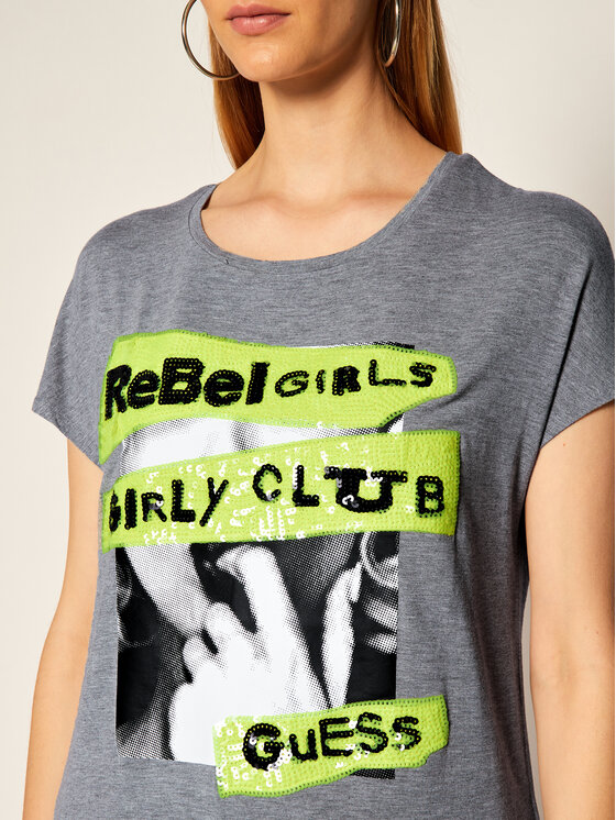Guess Guess T-Shirt Shelly W0YI95 K68D0 Γκρι Regular Fit
