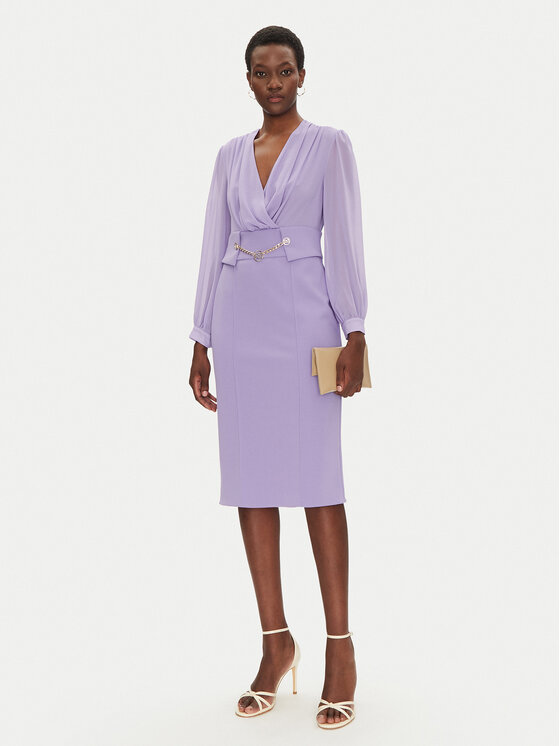 Rinascimento Rinascimento Kokteiļkleita CFC0123289003 Violets Regular Fit
