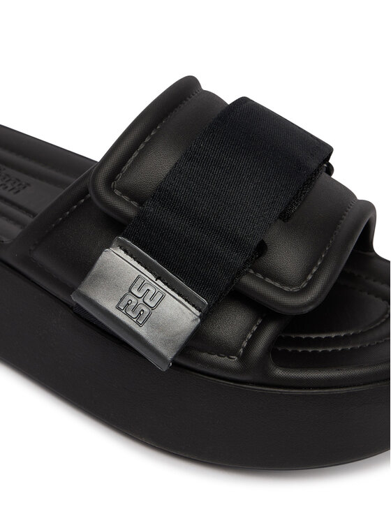 Melissa Melissa Klapki Melissa Free Fuzzy Slide Platform Ad 37835 Czarny