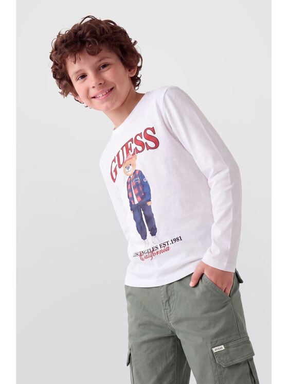 Guess Kids Guess Kids T-Shirt 184426 Biały Classic Fit