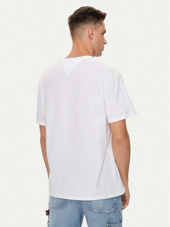 Tommy Jeans Tommy Jeans T-Shirt Street Sigh Flag DM0DM18528 Weiß Regular Fit