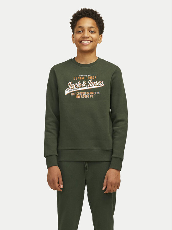 Jack&Jones Junior Bluză Logo 12258840 Verde Regular Fit