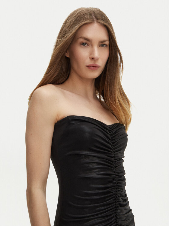 NORMA KAMALI NORMA KAMALI Sukienka wieczorowa ST3243LMD47001 Czarny Slim Fit