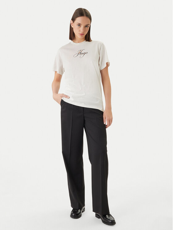 HUGO HUGO Tricou Vintage 50560566 Écru Regular Fit