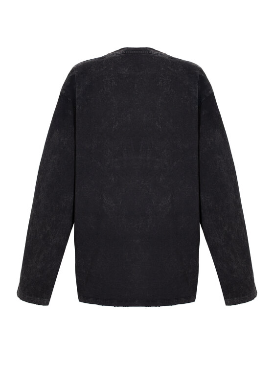 Magda Matyja Magda Matyja Bluzka ALEX LONGSLEEVE GREY Czarny Loose Fit