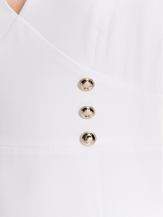 Guess Guess Každodenní šaty Amanda W3GK52 WB4H2 Bílá Slim Fit