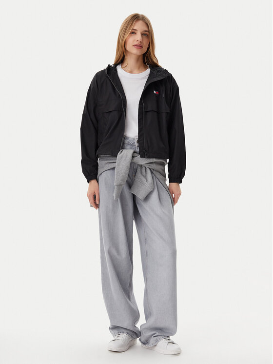 Tommy Jeans Tommy Jeans Αντιανεμικό Essential DW0DW20672 Μαύρο Relaxed Fit
