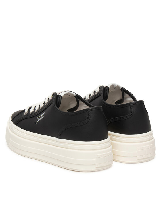 Tommy Jeans Tommy Jeans Αθλητικά Tjw Flatform Sneaker Ltr EN0EN02964 Μαύρο