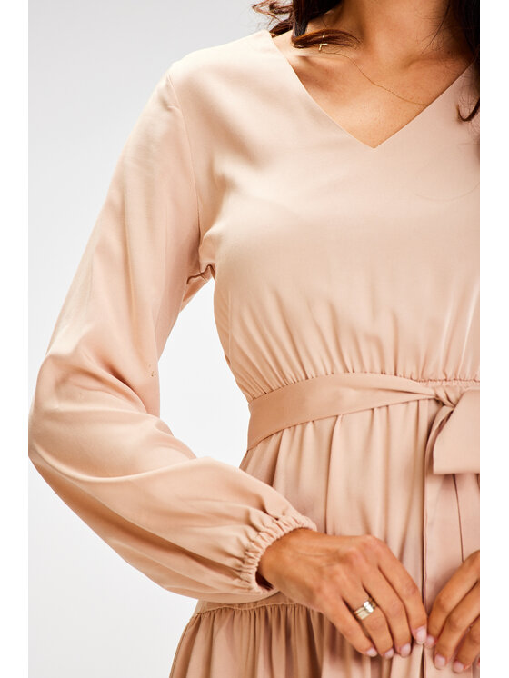 Awama Awama Vestito estivo A603 Beige Basic Fit
