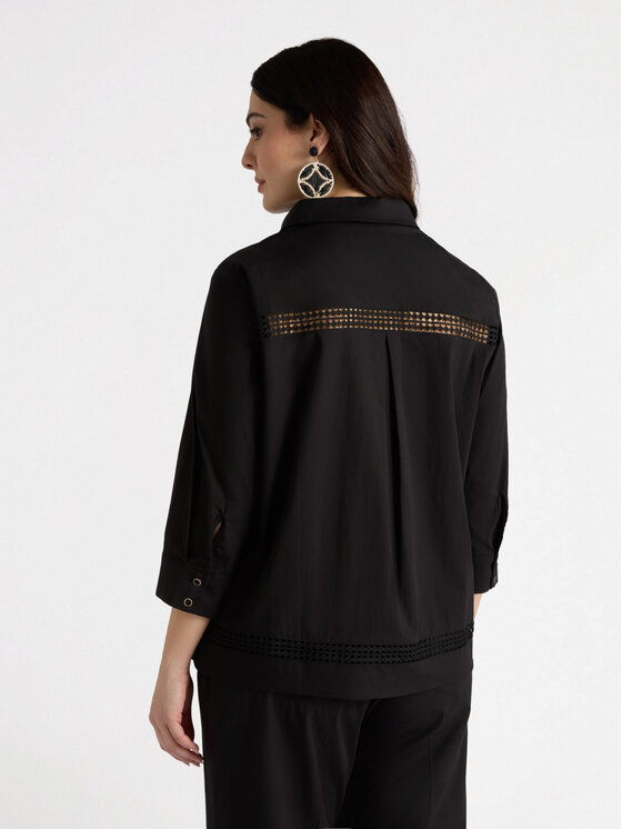 Fiorella Rubino Fiorella Rubino Camicia 5093L000150N033 Nero Boxy Fit