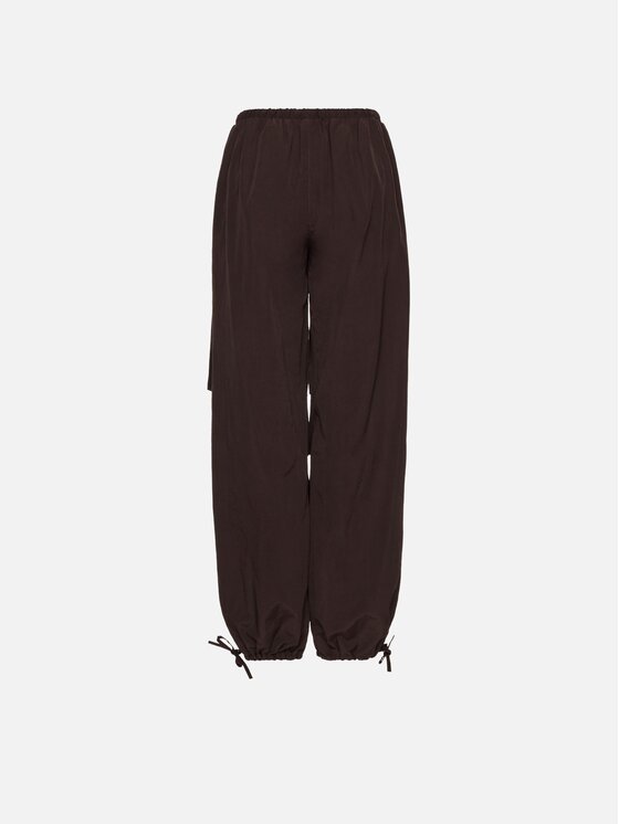 La Mania La Mania Spodnie cargo ETTE Brązowy ciemny Basic Fit