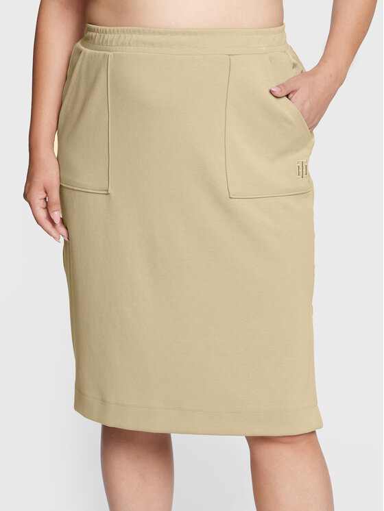 Gonna in felpa WW0WW35392 Beige Regular Fit