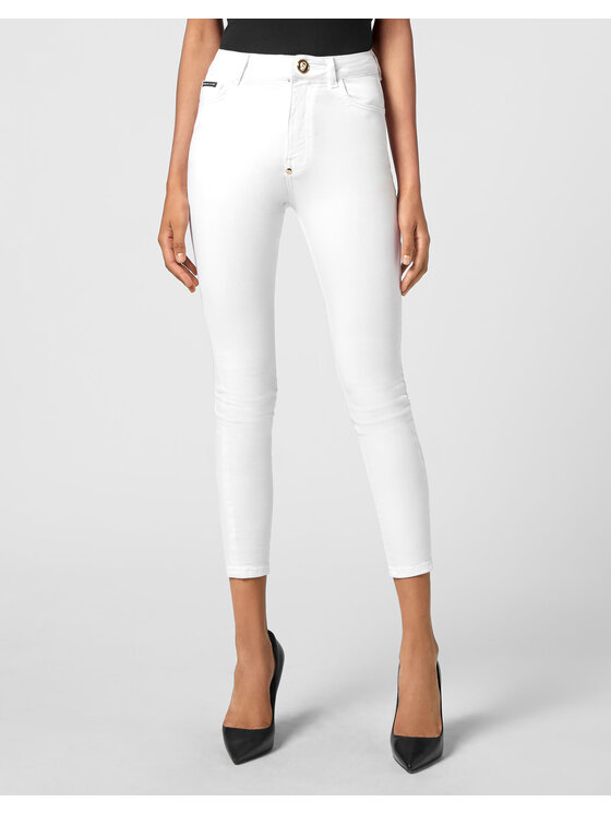PHILIPP PLEIN PHILIPP PLEIN Jeansy 4437 Biały Comfort Fit
