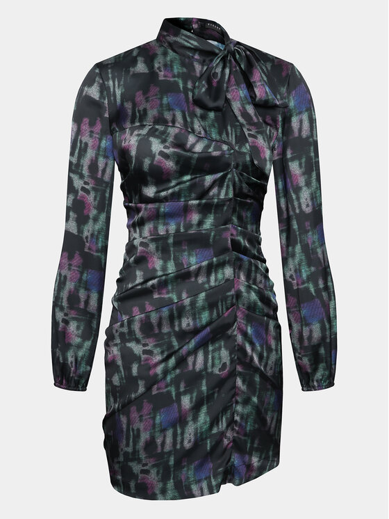 Sisley Sisley Každodenní šaty 4RTMLV046 Barevná Slim Fit