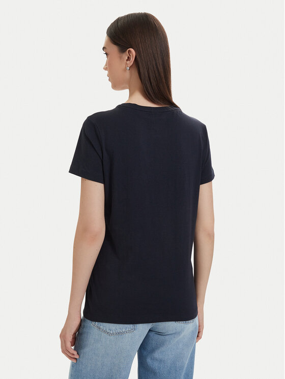 BOSS BOSS T-shirt C_Elove_5 50566827 Tamnoplava Slim Fit