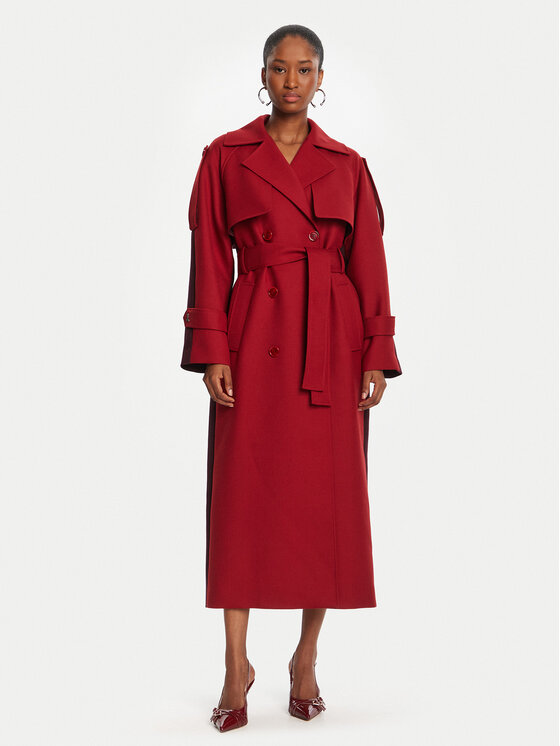 Patrizia Pepe Patrizia Pepe Тренч 8O0188/A630-J4L3 Бордо Regular Fit