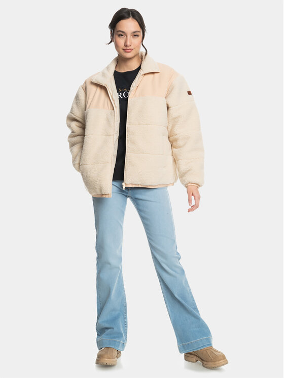 Roxy Roxy Verstos odos kailiniai Miracle Mile Jckt ERJJK03569 Smėlio Regular Fit