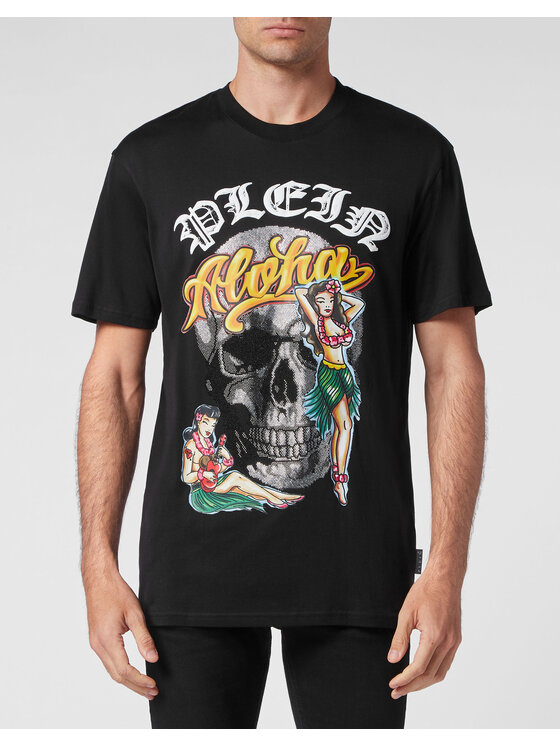 PHILIPP PLEIN PHILIPP PLEIN T-Shirt 1225 Czarny Regular Fit