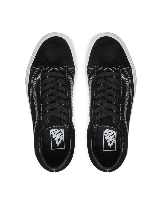 Black vans white sole online