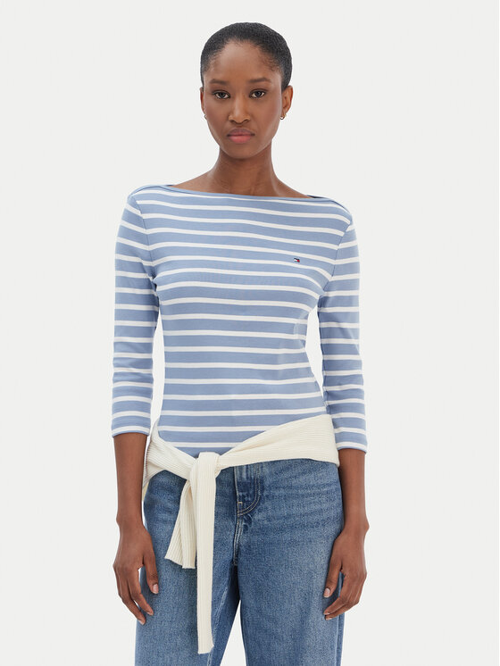 Tommy Hilfiger Tommy Hilfiger Блуза New Cody WW0WW40589 Светлосиньо Slim Fit