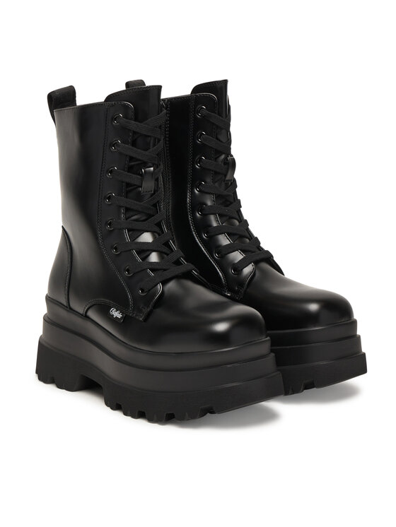 Buffalo Buffalo Kotníková obuv Jupiter Lace Up Mid 1622609 Černá