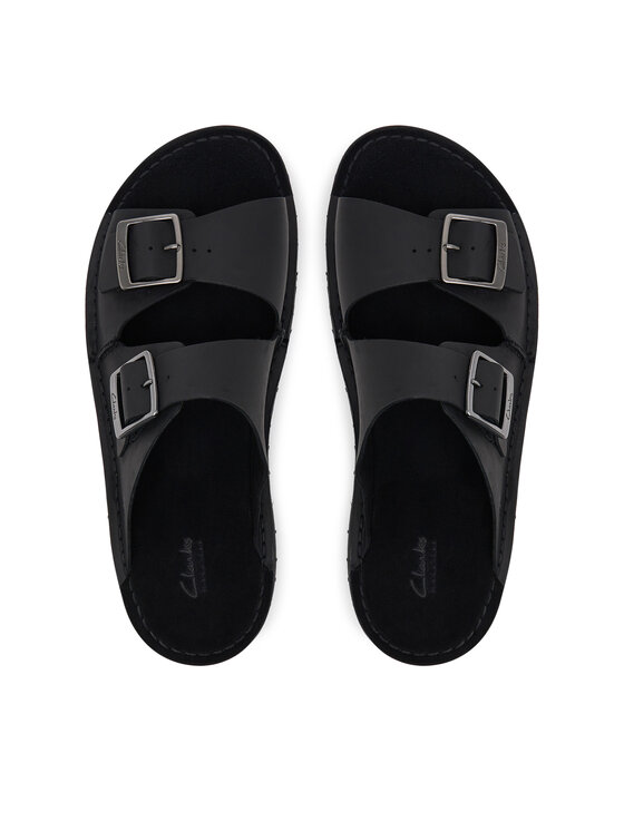 Clarks Clarks Klapki Solsbury Strap 26180885 Czarny